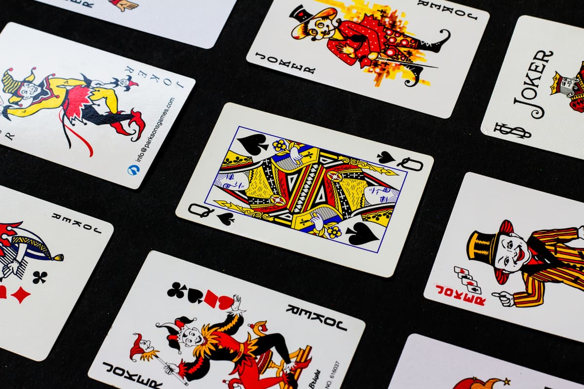 Cards on table