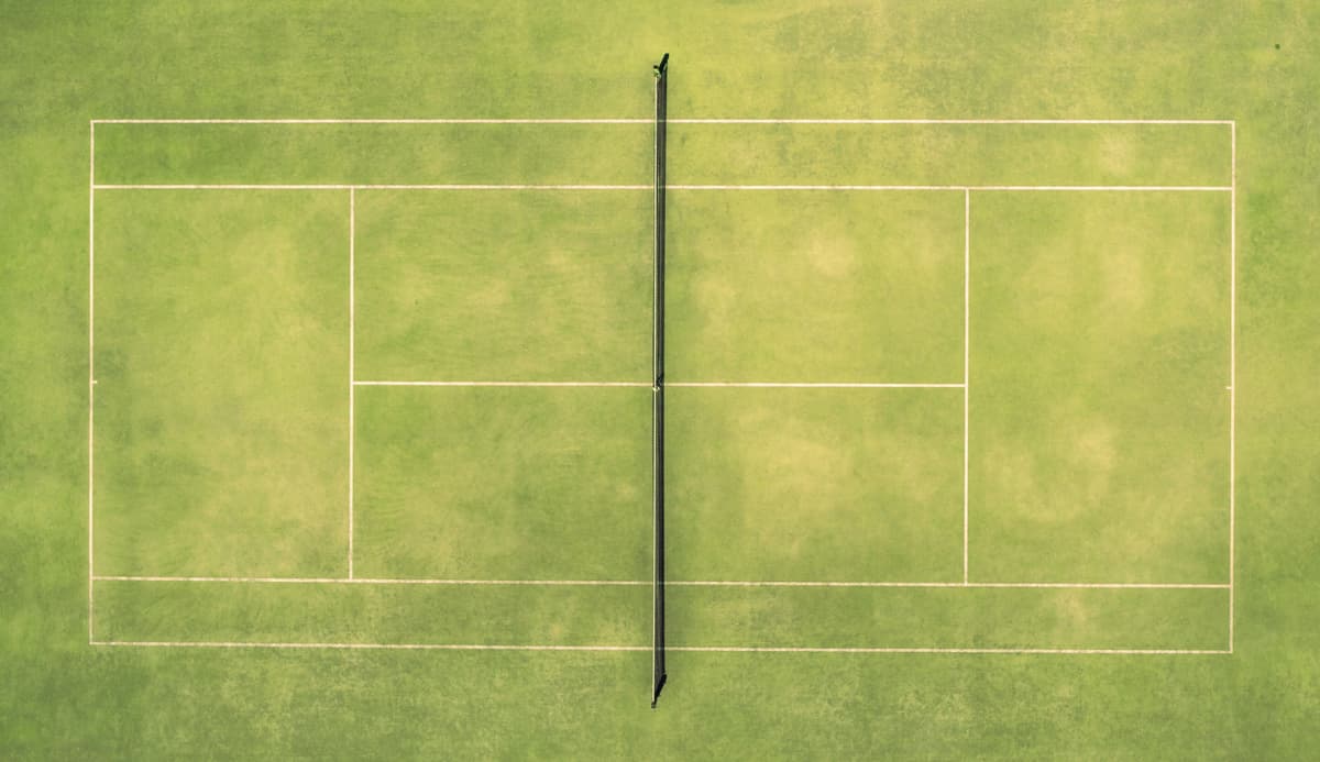 Tennis court from above