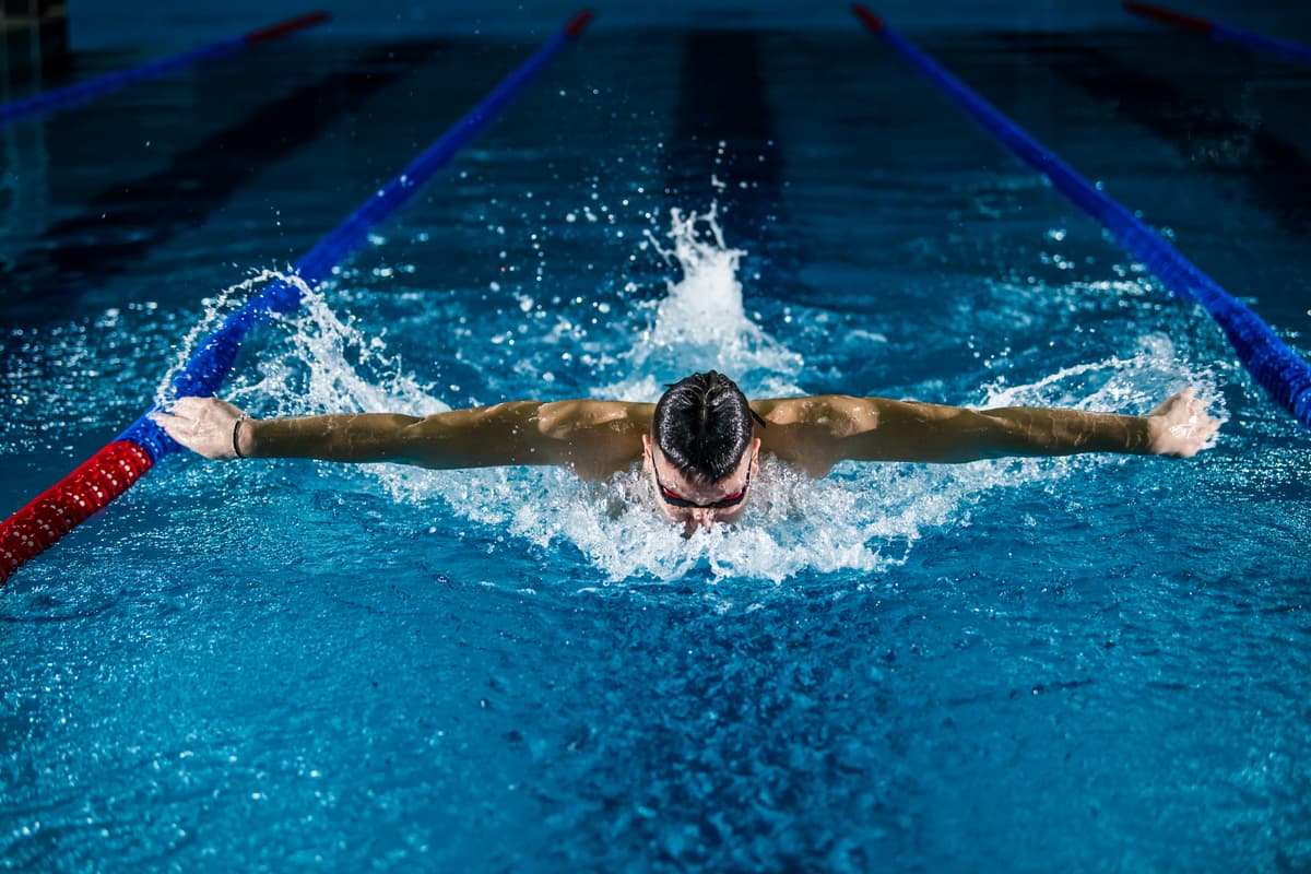 Swimmer in pool