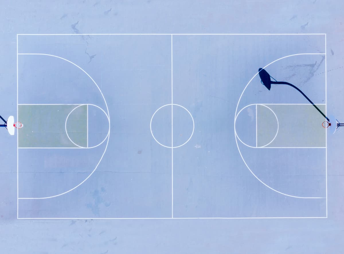 Basketball court from above